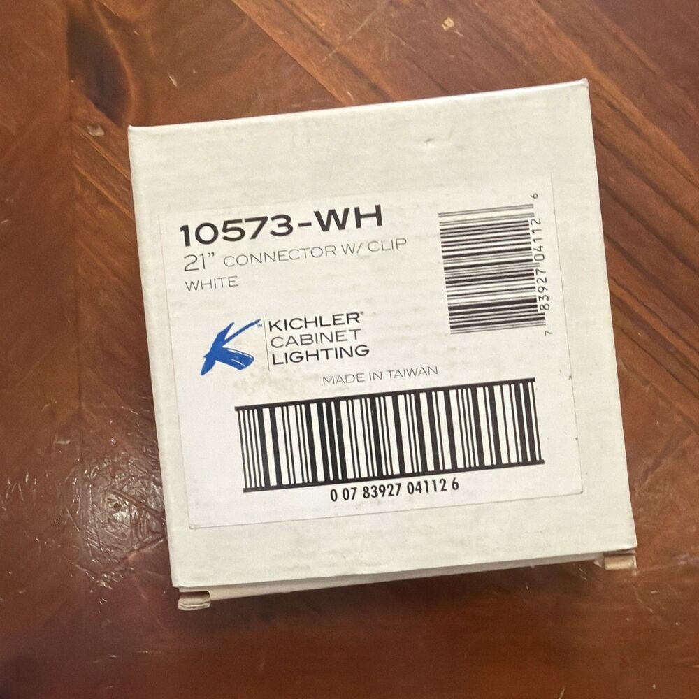 Kichler 10573 WH  21" Connector Interconnect Cable for Undercabinet Light Bars